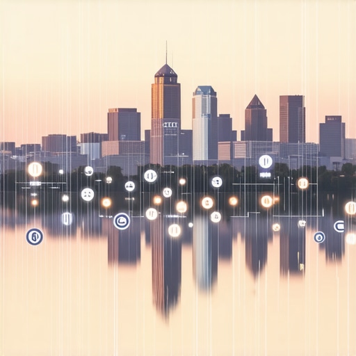 Future of Oklahoma SEO Oklahoma City skyline with digital marketing icons