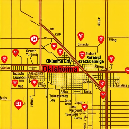 Oklahoma City Local Business Map with SEO Elements Map of Oklahoma City showing local businesses optimized for SEO