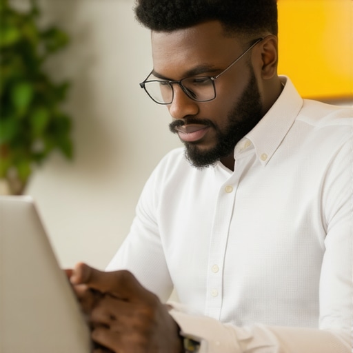 Optimizing Google My Business in Oklahoma Business owner working on Google profile optimization in Oklahoma