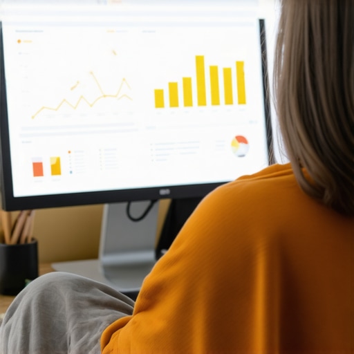 Person reviewing local SEO performance metrics on a laptop.