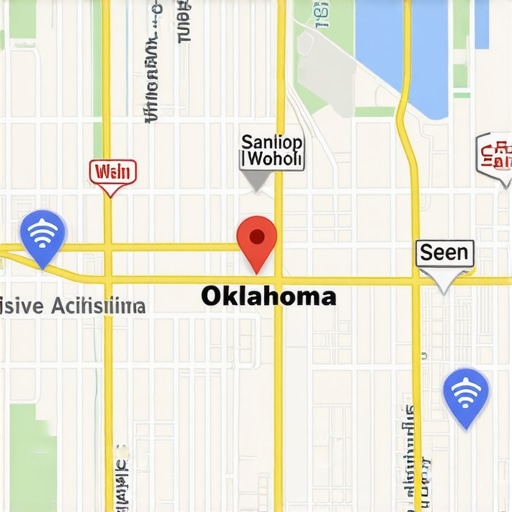 Map showing local business signals in Oklahoma City for better Google Maps ranking